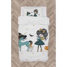 Mekta Home Bebek ve Çocuk Odası Bal Kabaklı Unicorn Desenli Nevresim Takımı