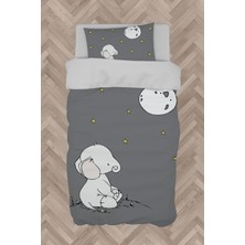 Mekta Home Bebek ve Çocuk Odası Ay ve Fil Desenli Nevresim Takımı