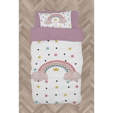 Mekta Home Bebek ve Çocuk Odası Yıldızlı ve Seksek Desenli Nevresim Takımı