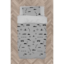 Mekta Home Bebek ve Çocuk Odası  Araba Yol ve Hayvan Figür Desenli Nevresim Takımı