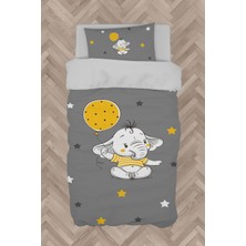 Mekta Home Bebek ve Çocuk Odası Sarı Filli Balon Desenli Nevresim Takımı