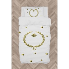 Mekta Home Bebek ve Çocuk Odası Çelenk Içinde Taç Desenli Nevresim Takımı