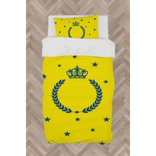 Mekta Home Bebek ve Çocuk Odası Taç ve Çelenk Desenli Sarı Nevresim Takımı