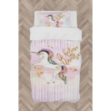 Mekta Home Bebek ve Çocuk Odası Yıldızlı Unicorn Desenli Nevresim Takımı