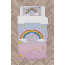 Mekta Home Bebek ve Çocuk Odası Seksek ve Gökkuşağı Desenli Nevresim Takımı