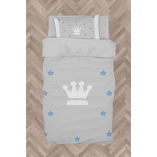 Mekta Home Bebek ve Çocuk Odası Kral Tacı ve Yıldız Desenli Nevresim Takımı