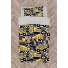 Mekta Home Bebek ve Çocuk Odası Iş Makine Desenli Nevresim Takımı