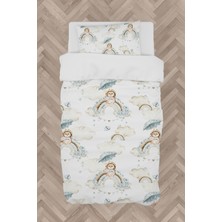 Mekta Home Bebek ve Çocuk Odası Soft Gökkuşağı Tavşan Desenli Nevresim Takımı