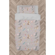 Mekta Home Bebek ve Çocuk Odası Geyik ve Tatlı Hayvanlar Desenli Nevresim Takımı