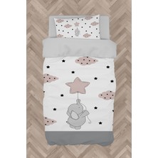 Mekta Home Bebek ve Çocuk Odası Fil ve Seksek Desenli Nevresim Takımı