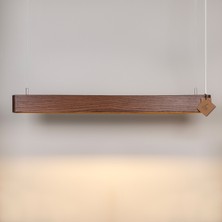 Line Minimal Soft Modern Ahşap Aydınlatma - Minimal LED Sarkıt Avize