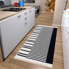 "elegantwoven Koleksiyon Siyah Pamuk-Polyester Kilim - Homesteadart Rugs Çift Taraflı ve Nefes Alabilir Yapıda, 30°c'de Makinede Yıkanabilir, Katlanabilir, Robot Süpürge Uyumlu - Çeşitli Ebatlar"