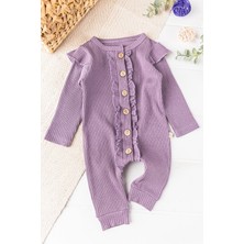 Babymod Önden Düğmeli Fırfırlı Kız Bebek Tulum
