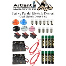 Artlantis Seri ve Paralel Elektrik Devresi 1 Paket Basit Elektrik Devresi Deney Seti Eğitici Iş Eğitimi Seti