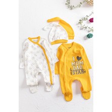Babymod I Love Mum & Dad Baskılı 2'li Bebek Tulum Takım