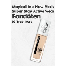 Maybelline New York Super Stay Active Wear Fondöten 03 True Ivory