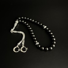 Yıldız Doğal Taş Shungite 8 mm 33'lük Doğal Taş Tesbih