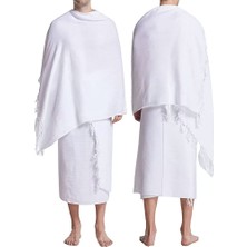 Tawlu |  Pamuk | 100 x 210 cm | Gramajlı | Organik | 2 Parça | Pvc Çantalı |yetişkin Ihram Seti