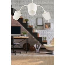 Begüsa Kasırga 3.lü Avize Beyaz Camlı