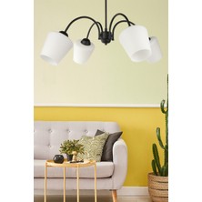 Begüsa Kasırga 4.lü Avize Siyah Camlı