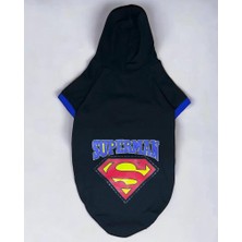 Bonanza Superman Gerçek 3 Iplik 10-35 kg Büyük Irk Köpek Sweatshirt, Hoodie, Orta ve Büyük Irklar Için