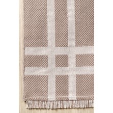 Havvana Home Kaymaz Tabanlı Modern Dokuma Kilim  Çamaşır Makinasında Yıkanabilir Halı