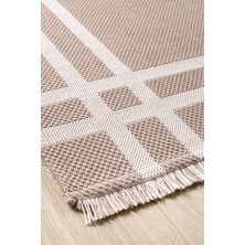 Havvana Home Kaymaz Tabanlı Modern Dokuma Kilim  Çamaşır Makinasında Yıkanabilir Halı