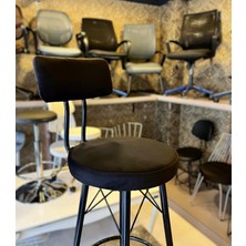 TheSandalyeShop Yeni Tasarım Mila Bar Sandalyesi 75 cm Babyface KUMAŞ.100 ile 115 cm Arası Ada&masalara Uyumlu.