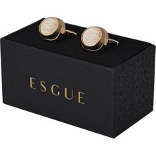 Esgue Gold Sedef Yuvarlak Kol Düğmesi
