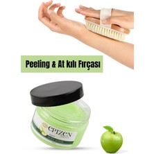 Epizen 2'li Set Elma Aromalı Peeling & %100 Doğal At Kılı Fırçası Bakım Seti