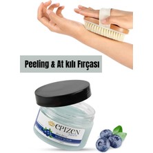 Epizen 2'li Set Yaban Mersinli Peeling & Doğal At Kılı Fırçası Bakım Seti