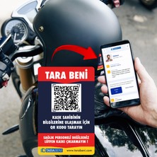 TaraBeni Tara Beni Kask Karekod Bilgi Etiketi (Qr Akıllı Kask Etiketi)