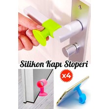 Hanedanev 4 Adet Silikon Vakumlu Kapı Stoperi Kapı Kolu Koruyucu Silikon Aparat