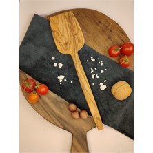 Bef Craft Tahta Kaşık Servis Spatulası Ahşap Spatula Zeytin Ağacı Mutfak Gereçleri Yemek Sunum Seti