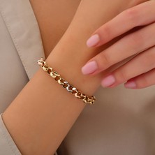 Nisera Jewellery Doç Zincir Üç Renk Altın Bileklik