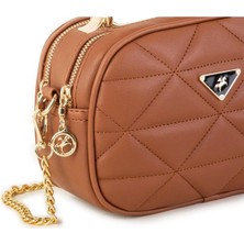 Kadın Zincirli Çapraz Çanta Taba Dona