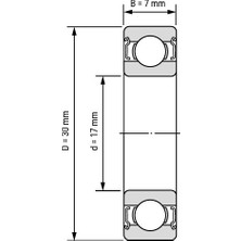Prc 6903 2Rs (61903 2Rs) Rulman 17X30X7 (Plastik Kapak)