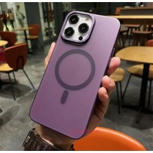 Gritty Apple iPhone 15 Pro Max Kılıf Magsafe Wireless Şarj Destekli Renkli Mat
