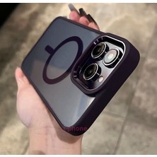 Gritty Apple iPhone 14 Pro Max Kılıf Metal Krom Parlak Renkli Şeffaf