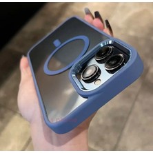 Gritty Apple iPhone 15 Pro Max Kılıf Metal Krom Parlak Renkli Şeffaf