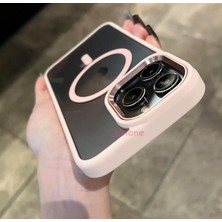 Gritty Apple iPhone 15 Pro Max Kılıf Metal Krom Parlak Renkli Şeffaf
