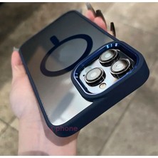 Gritty Apple iPhone 15 Pro Max Kılıf Metal Krom Parlak Renkli Şeffaf