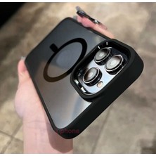 Gritty Apple iPhone 14 Pro Max Kılıf Metal Krom Parlak Renkli Şeffaf