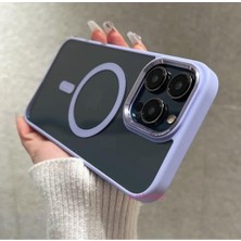 Gritty Apple iPhone 14 Pro Max Kılıf Metal Krom Parlak Renkli Şeffaf