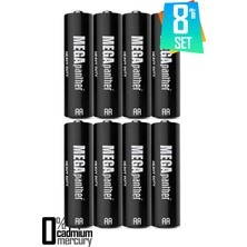 Telvesse 8'li Aa R6 Kalın Kalem Pil Saat Pili Zn-C 1.5V