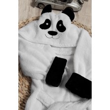 Tanem Home %100 Pamuk Panda Desen Nakışlı Çocuk Bornozu Kız / Erkek