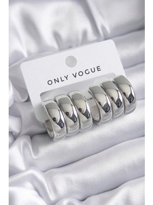 Only Vogue 2 Yıl Güvence Belgeli Çelik Yalı Çapkını Pelo Küpeler