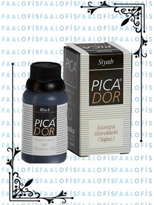 Picador Kaliteli Siyah Renk Istampa Mürekkebi 12 x 30 ml 1 Paket