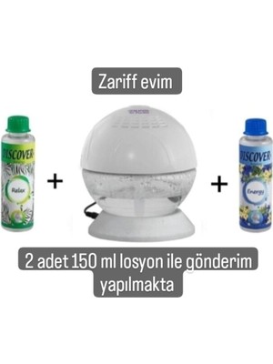 Discover Sihirli Küre Hava Temizleme Makinesi Işıklı Küre Beyaz Renk + 1 Relax + 1 Energy