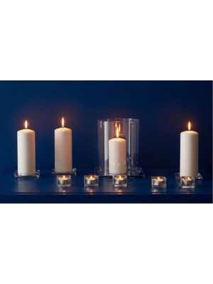 IKEA Tealight Dekoratif Mumluk, Cam, (5ADET)